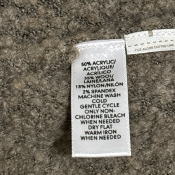 LOFT Charcoal Women's Open Front Cardigan - Picture 6 of 6